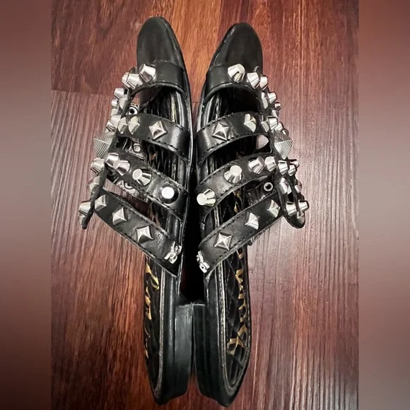 Sam Edelman Beatrice Black Studded Slide Sandals size 8.5 - Picture 3 of 9